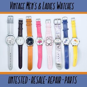 8 Used Untested Men’s & Ladies Watch Lot / Bundle